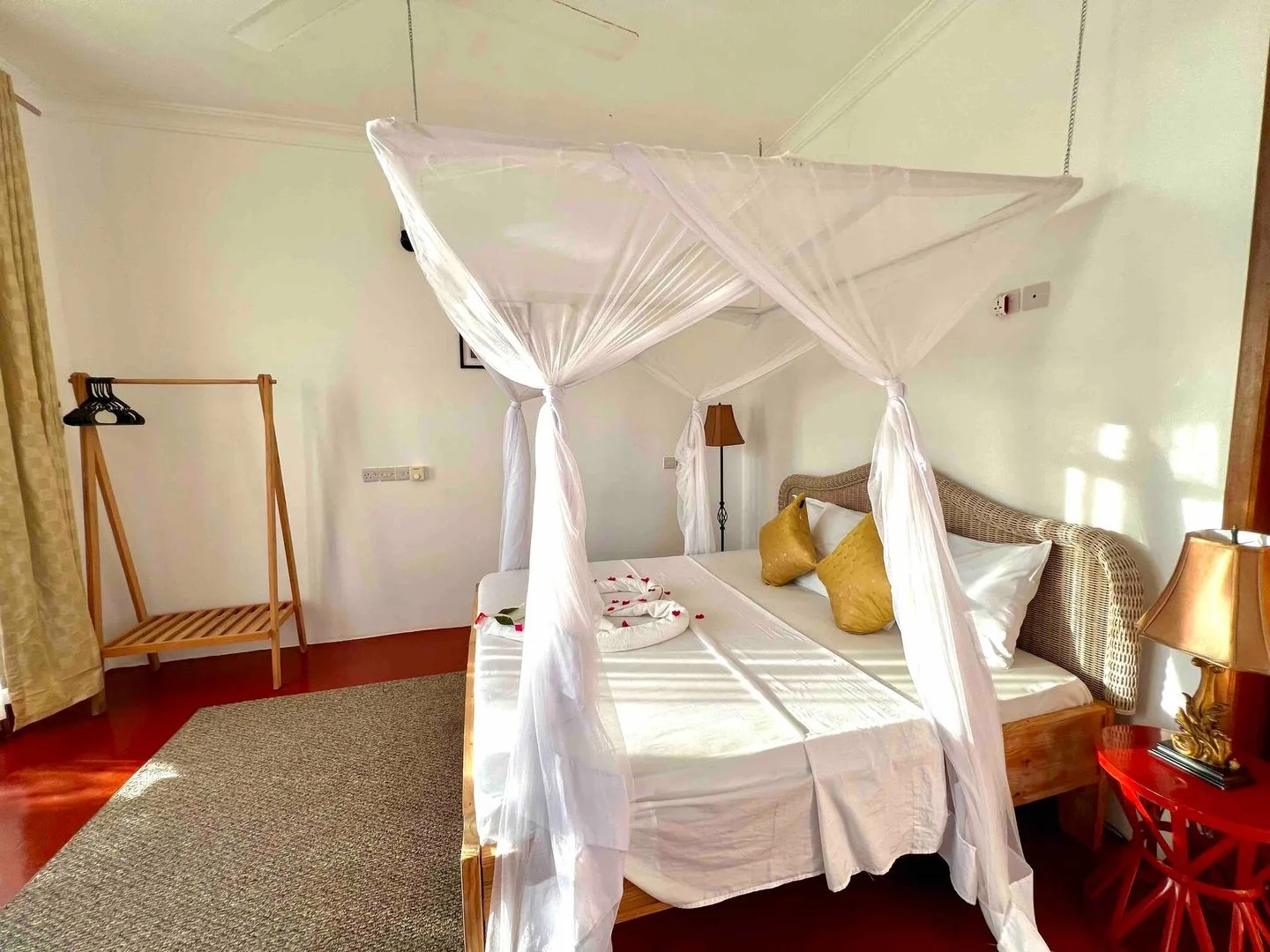 Bottom floor king suite with garden view at Hamia Zanzibar private villa in Kendwa Tanzania