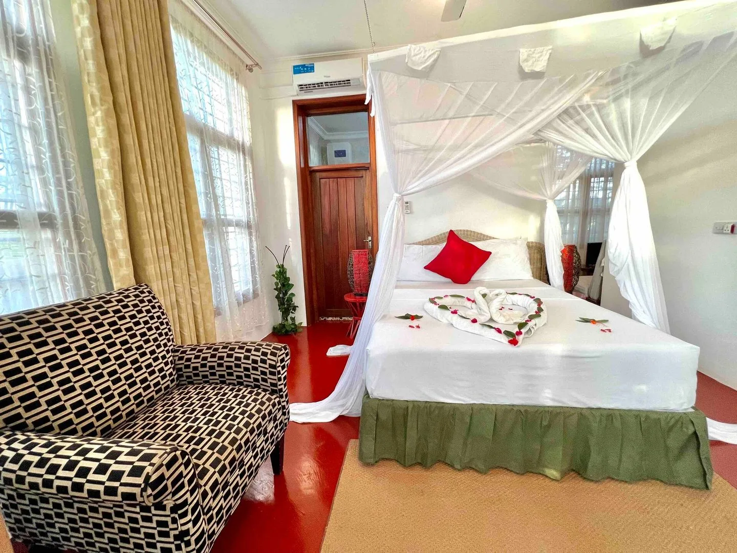 Upper floor family room at Hamia Zanzibar Villa in Kendwa, Tanzania