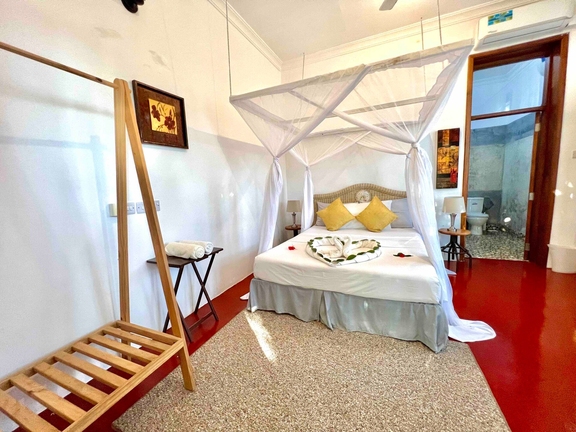 ground floor queen suite with garden view at Hamia Zanzibar Villa